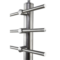 Modern Indoor and Outdoor Metal Stair Railing with Satin Finish Stainless Steel Handrail Crossbar Hardware for Decks Balconies