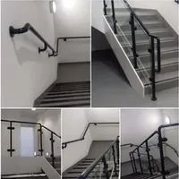 Shopping Center Indoor Glass Stair Stainless Steel Handrail