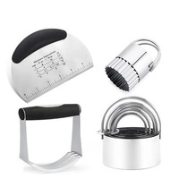 Make Pizza Household Baking Tools Stainless Steel Dough Mixer Pastry Scraper