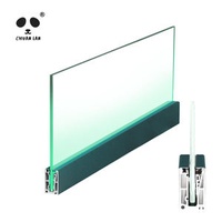 Chuanlan Slotted Aluminium Glass Profile U Channel with LED Aluminium Railing Post Base Profiles for Glass Handrail Balustrade