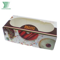 Disposable Paper Bakery Boxes Simple Pastry Box Packaging With Clear Viewfinder Donut Mini Cake Pie Slice Dessert Treat Boxes
