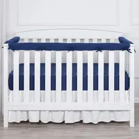 1 Pair Baby Bed Bumper Strip 3pcs Breathable Baby Crib Bed Guardrails' Protector Cot Bumper Bar For born Toddler Safety 240112