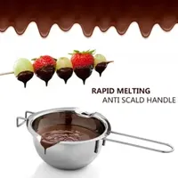 Steel Chocolate Stainless Melting Pot Double Boiler Milk Bowl Butter Candy Warmer Pastry Baking Tools Wholesale Fy5794