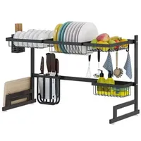 Stainless Steel Dish Over The Sink Kitchen Storage Racks Organizer Drying Drainer Rack
