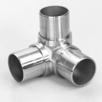 Structure Pipe ZD Stainless Steel Handrail Square And Round Tube Handrail Tee Elbow