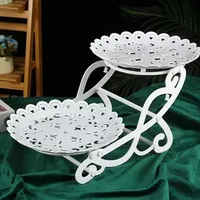 Cake Stand European Style 2 Tier Pastry Cupcake Fruit Plate Serving Dessert Holder Wedding Party Home Decorfor european style dessert holder
