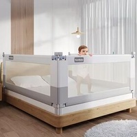 Bed fence guardrail bed fence baby protection fence heightened young children punch-free lifting bed