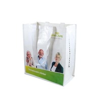 Eco Friendly Customized Logo Reusable BOPP Tote Shopping Brand PP Woven Bag With Handles