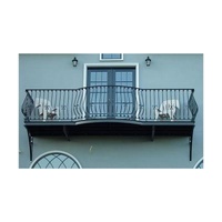 Modern Building Baluster Art Decor Guardrail In Metal Balcony Balustrade Wrought Iron Railing