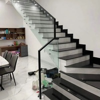 Inside Outdoor Balcony OEM Glass Pilarless Balustrade U Shape Base Aluminum Handrails Easy to Install