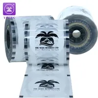 PE OPP BOPP Film Roll Customized Mylar Plastic Transparent Drink Film Roll Food Gtade Bubble Tea Cup Sealing Film for Plastic Cup