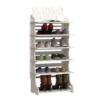 (Size)Adjustable Movable Shoe Organizer Closet Six Layer Shoe Racks For Entryways