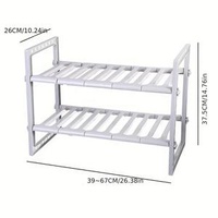2-Tier Stainless Steel Expandable Retractable Under Sink Kitchen Bathroom Cabinet Double Layer Pots Pans Storage Racks Organizer