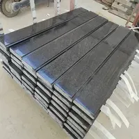 Natural Black Granite Stone Column Balustrade Stair Railing Design Handrails for Outdoor