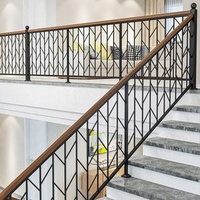 Top Sales Wrought Iron Balcony Railing Design Metal Stair Handrail Gold Color Stair Handrail Fence Baluster