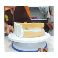 Baking Pastry Tools Durable Cake Turntable Diy Decorating Anti Slip Cakes Plate Rotating Rotary Table Supplies Tool Round Revoing Dh4Z7