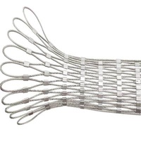 Steel 304 316 Stainless Rope Mesh Flexible Bridge Protection Handrail