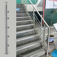Hot Sale 304 Stainless Steel Stair Handrails Modern Villas Interior Railings Balcony Deck Stairs Quality Steel Iron Materials