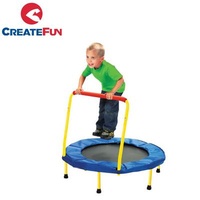 CreateFun 32" 36"" 38"" 40"" 55"" Toddler Elastic Mini Fitness Trampoline Jumping Gym without Springs CreateFun Kids Mini Trampoline with Handrail"