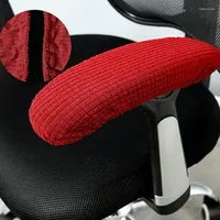 Chair Covers 1Pair Solid Armrest Cover Pads For Home Office Chairs Gloves Protector Slip-On Dustproof Handrail