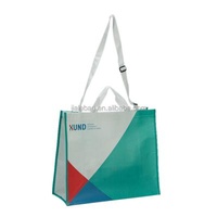 OEM Customized Wholesale Logo Eco-friendly BOPP Laminated RPET Packaging Promotional Shopping To Recycle Bag