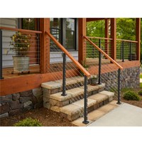 Wire Cable Railing Stainless Steel Black Balustrade &wood Handrail Aluminum Railing Handrail Fence