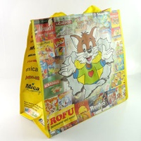 China Manufacturer Custom Reusable Shopping Bag Bopp Laminated Recycled PP Woven Bag With Logo Print