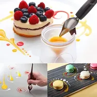 Baking Tools DIY Stainless Steel 2 Sizes Chocolate Spoon Ice Cream Writing Filter Spoons Cake Decoration Pastry