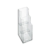 3 Tier Clear Brochure Display Racks , Wall Mount Magazine Rack