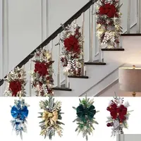 Favors Event 1Pcs Christmas Pendants Wreath Front Door Stairway Handrail Decoration Create Festive Atmosphere Natal 230923 Drop Deliv Ott58