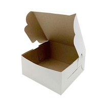 Hot Sale 5*5*2.5 Inch Pastry Box White Bakery Treat Cupcake Box for Dessert