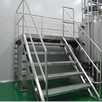 Customized Dairy Processing Plant Handrail Ladder Platform For Stairs