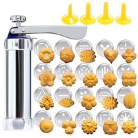 Biscuit Maker Machine Set Press Cookies Mold Gun DIY Pastry Extruder Nozzles Decorating Spritz Piping Cookie Press Kit