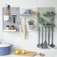 Wholesale Modern Simple Pure Color PS Material Wall Mount Tier Racks Household Kitchen Bathroom Use Multi