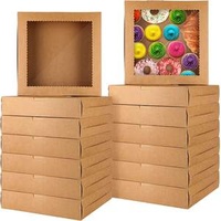 Pie with Clear Window Cardboard Bakery Pastry Boxes Cookie Boxes for Food Donuts Muffins Macaroon Cheesecake Dessert
