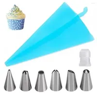 Baking Tools 8Pcs/Set Russian Piping Tips Set Cake Decorating Supplies Kit Icing Nozzles TPU Pastry Bags