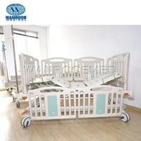 BAM202C Contemporary Medical Pediatric Hospital Bed 2 Cranks Manual Adjustable Children Bed With Guardrails