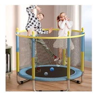 With Sales Protector Net Parent-child Trampoline Kids Play Fitness Interactive Trampoline With Guardrail Kids Indoor Mini Folding Trampoline
