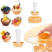 Baking Tools 1 Set Pastry Dough Tamper Kit Cookie Cutter Cupcake Molds Plastic For Egg Tart Mold Multifunctional Kitchen Accessories