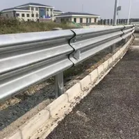Three Wave Guard Rail Highway Guardrail Roadside Metal Crash Barrier Post Thrie Beam Guardrail