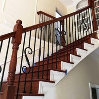 Traditional ornamental steel baluster wrought iron picket for stair handrail handrail balcony door fence parts