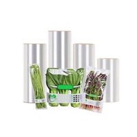BOPP Plain Film Jumbo Roll PVDC Plastic Shrink Wrap Film Thermal Base Without Glue 12-80um