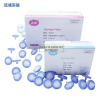 100pcs/lot Lab 13mm/25mm Nylon/PES/PTFE/MCE Millipore Membrane Syringe Filter with 0.22/0.45um Pore Size