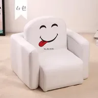 Cute Baby Kids Lazy Sofa Sponge Filler Solid Wood Frame Soft Seat Chair Handrail Separable As Desk Children Baby Sofa Chair