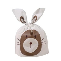 100pcs/bag Disposable Baked Candy Gift Packaging Rabbit Ears Dessert Bag Large Plastic Snack Snowflake Pastry Bag