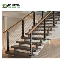 DF Cable Railing Rope Handrail for Stairs Stainless Steel Post Outdoor Balustrade Design Stair Railing Balustrades Price