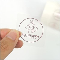 High End Customized Transparent BOPP Process Waterproof Hot Stamping Gold Rose Waterproof Gold Roll Packaging Perfume Bottle Label Sticker