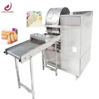 Fully Automatic Rice Paper Pastry Skin Production Line Chapati Roti Lumpia Maker Vietnamese Spring Roll Sheet Wrapper Making Machine for Sale