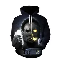 High Quality Halloween Michael Myers horror movie 3D printed hooded sweatshirt mens fashion sportswear hooded sweatshirt childrens plotter Tracksuit me T241118