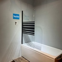 Affordable Glass Shower Cubicles Adjustable Size Space-Saving Glass Enclosures